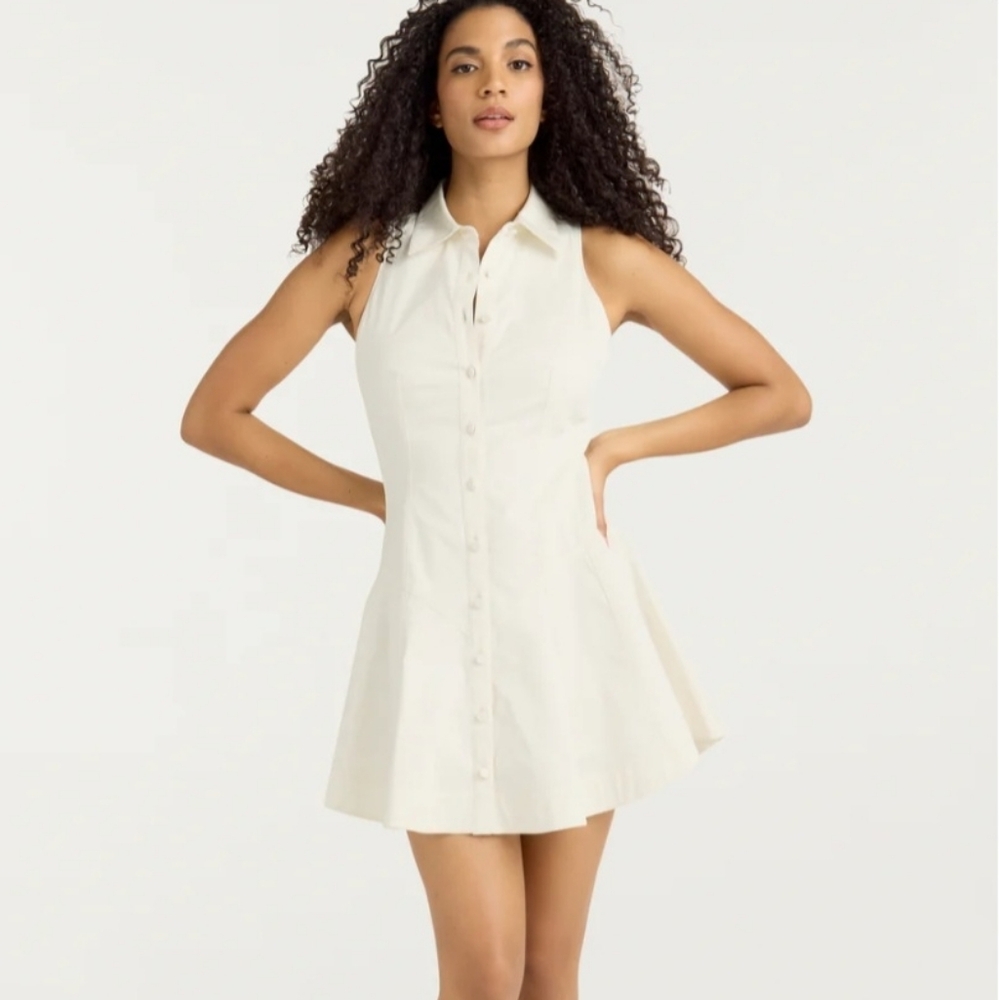 Cinq à Sept Cream Button-Down Mini Dress